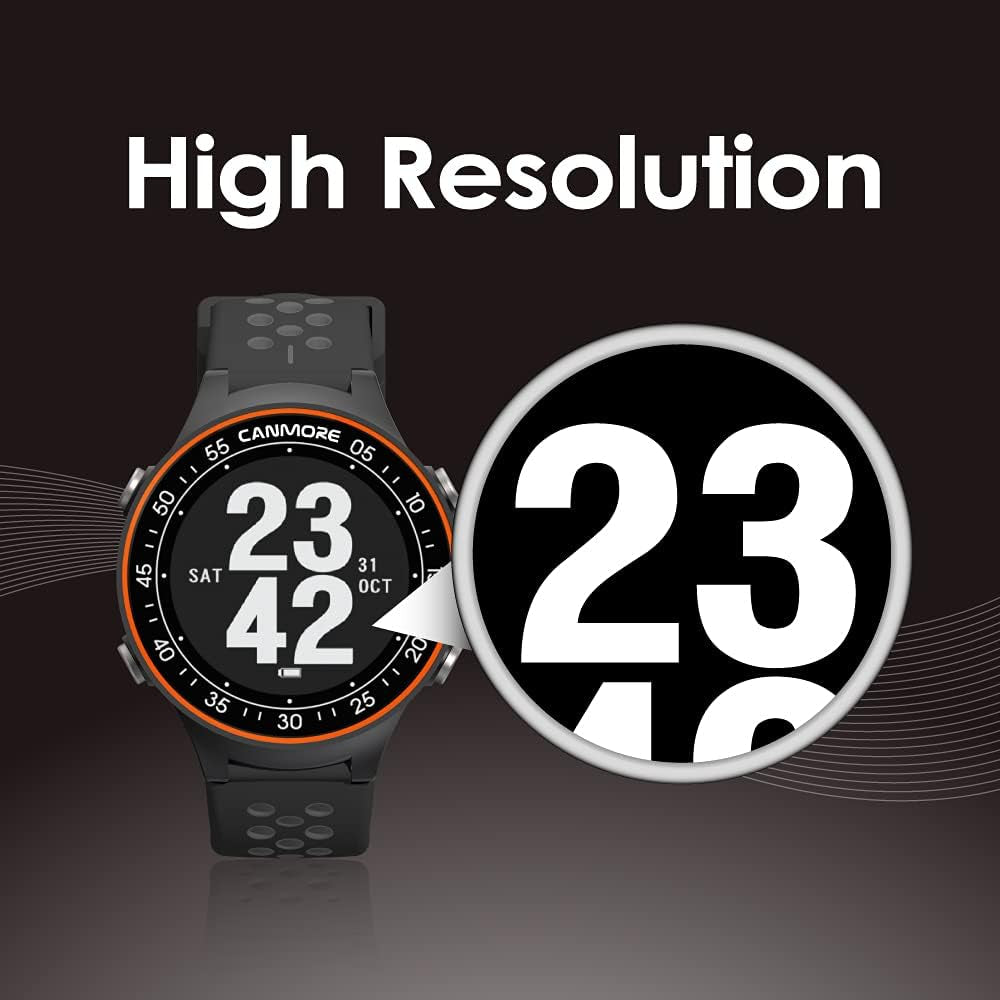 TW411 Golf GPS Watch with Fitness Tracker, 41,000+ Free Preloaded Worldwide Course, Upgraded IC Chip, Orange