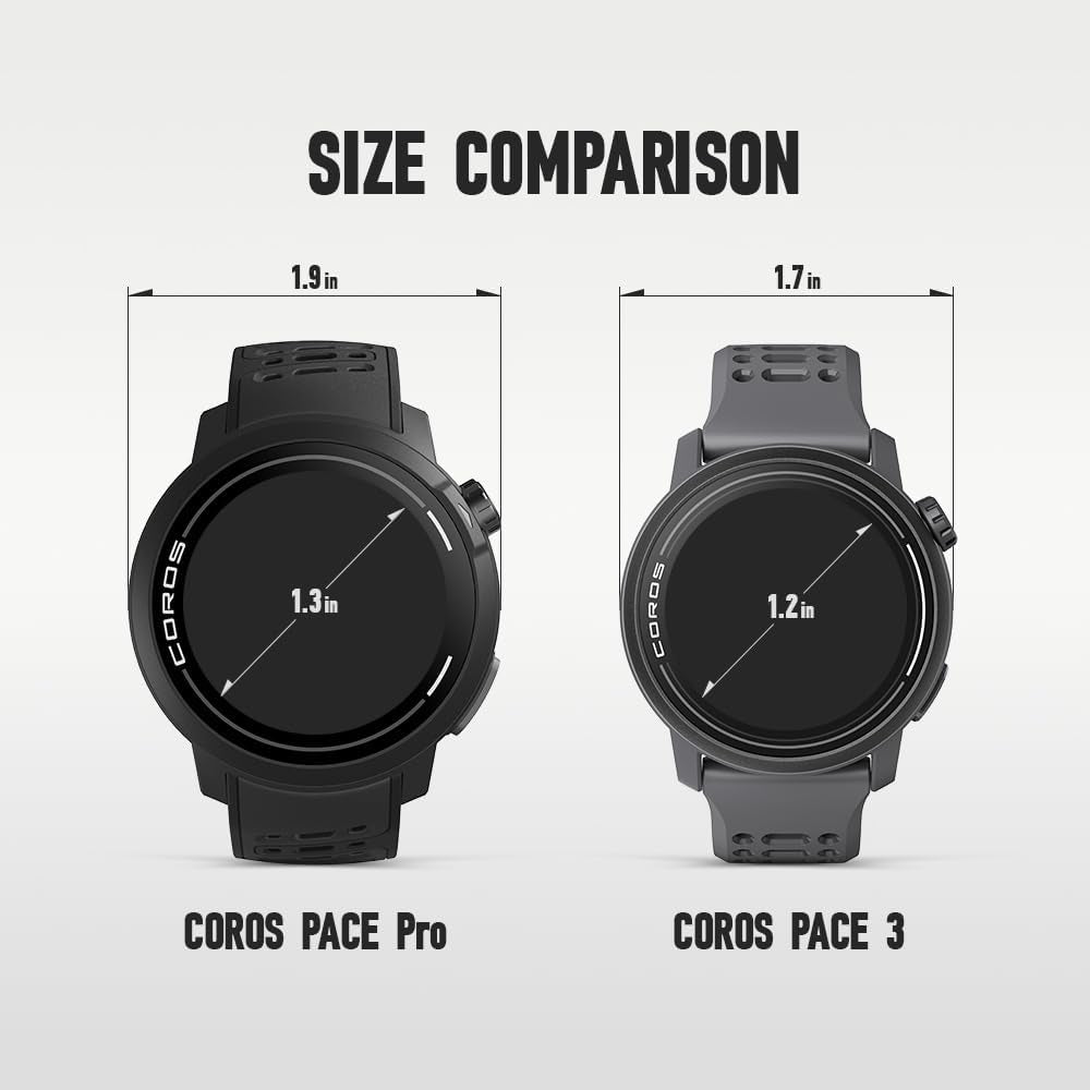 PACE Pro GPS Sport Watch, 1.3-Inch AMOLED Touchscreen, Fastest in Class Processor, 20 Days Battery Life, Navigation with Global Offline Maps, Sleep Tracking, Running, Cycling, Swimming（Black）