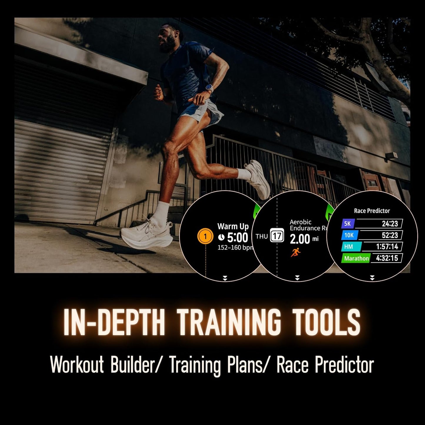 PACE Pro GPS Sport Watch, 1.3-Inch AMOLED Touchscreen, Fastest in Class Processor, 20 Days Battery Life, Navigation with Global Offline Maps, Sleep Tracking, Running, Cycling, Swimming（Black）