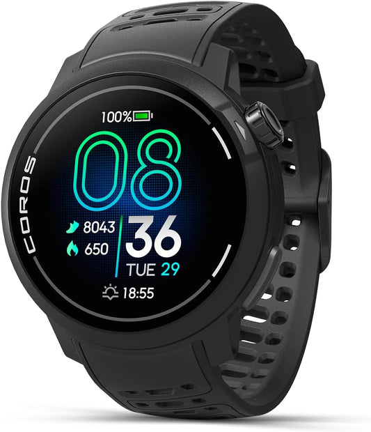 PACE Pro GPS Sport Watch, 1.3-Inch AMOLED Touchscreen, Fastest in Class Processor, 20 Days Battery Life, Navigation with Global Offline Maps, Sleep Tracking, Running, Cycling, Swimming（Black）