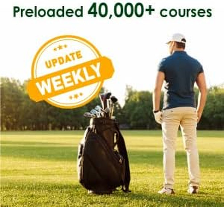 TW411 Golf GPS Watch with Fitness Tracker, 41,000+ Free Preloaded Worldwide Course, Upgraded IC Chip, Orange