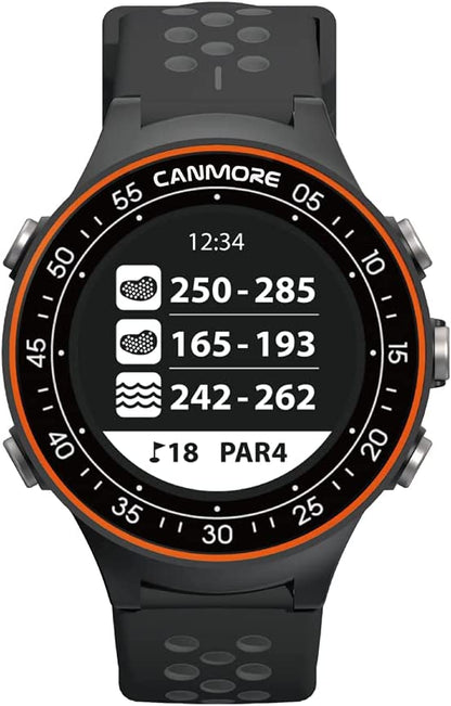 TW411 Golf GPS Watch with Fitness Tracker, 41,000+ Free Preloaded Worldwide Course, Upgraded IC Chip, Orange