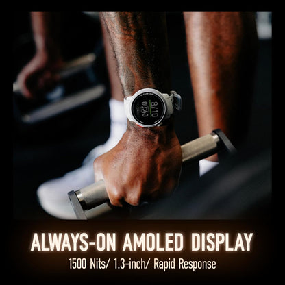 PACE Pro GPS Sport Watch, 1.3-Inch AMOLED Touchscreen, Fastest in Class Processor, 20 Days Battery Life, Navigation with Global Offline Maps, Sleep Tracking, Running, Cycling, Swimming（Black）